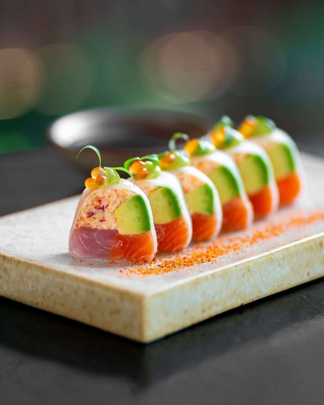 Plato de cocina nikkei en Osaka Santiago